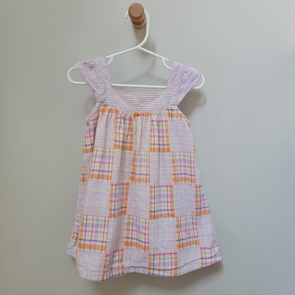 Gymboree Madras and Seersucker Patched Dress, size 18-24 months